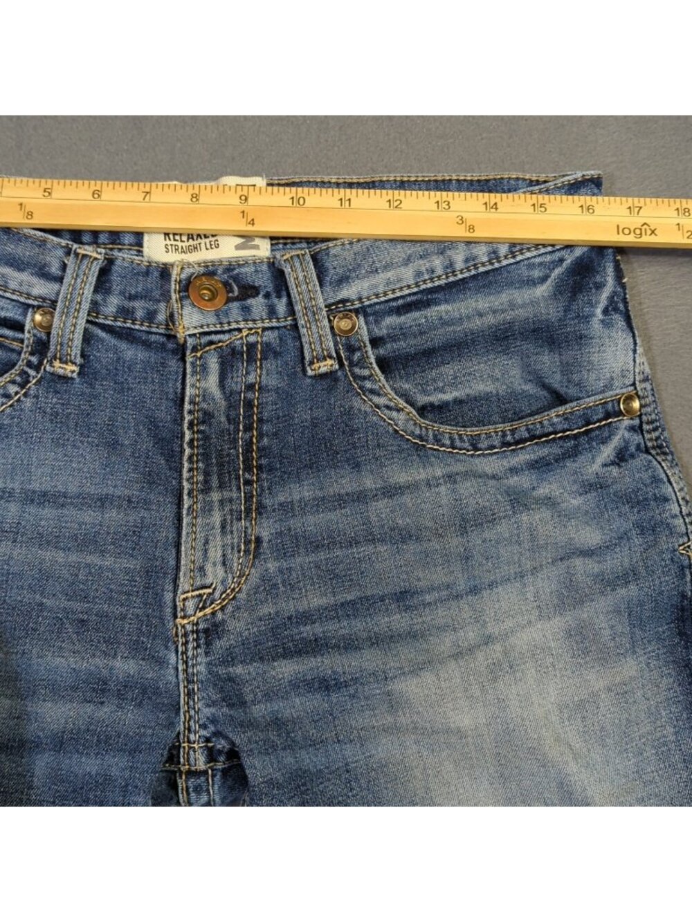 Ariat Jeans Men's 32x34 Blue M4 Low Rise Stretch Longspur Stackable Straight Leg - Picture 6 of 13